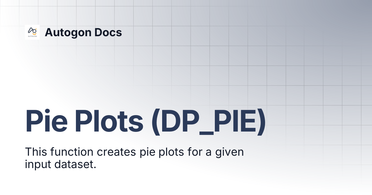 Pie Plots (DP_PIE) | Autogon Docs